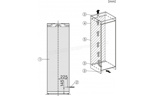 MIELE K 7732 E - Dimensions