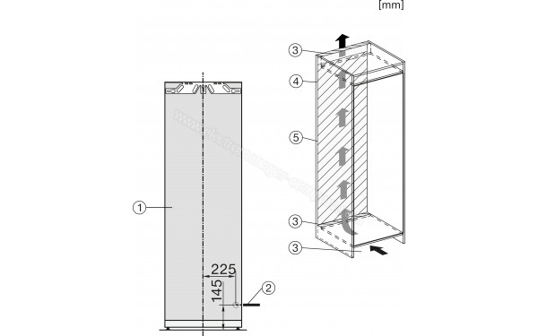 MIELE K 7737 D - Dimensions