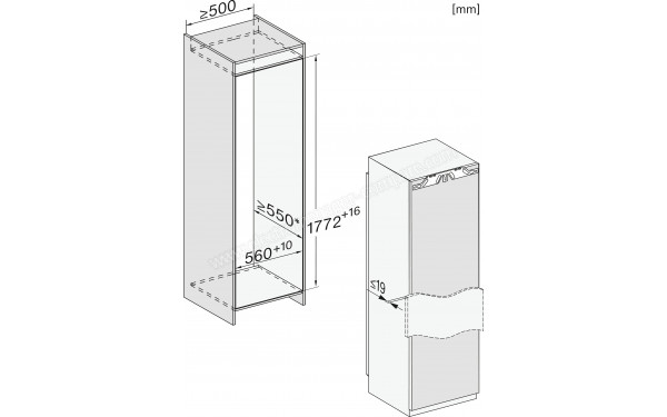 MIELE K 7777 B - Dimensions