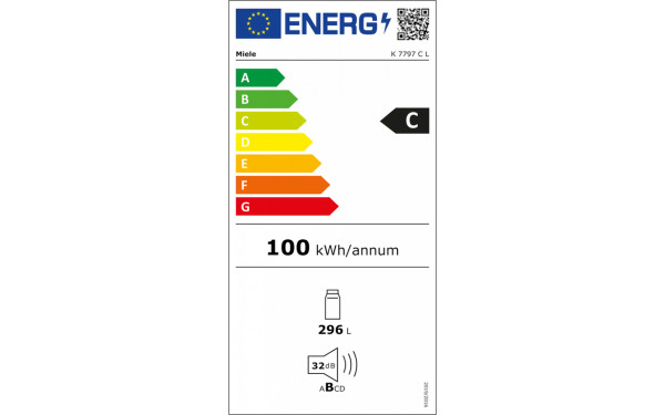 MIELE K 7797 C L - &Eacute;tiquette &eacute;nergie v2