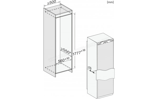 MIELE K 7797 C R - Dimensions