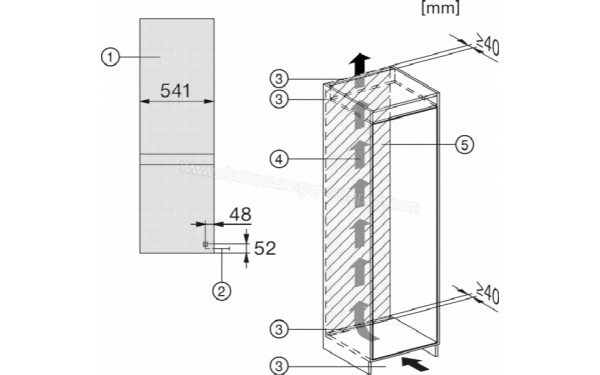 MIELE KD 7724 E - Dimensions