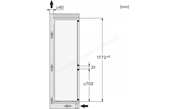 MIELE KDN 7724 E Active - Dimensions