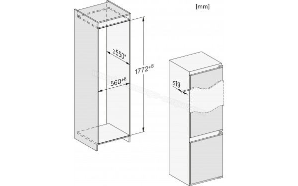 MIELE KDN 7724 E Active - Dimensions
