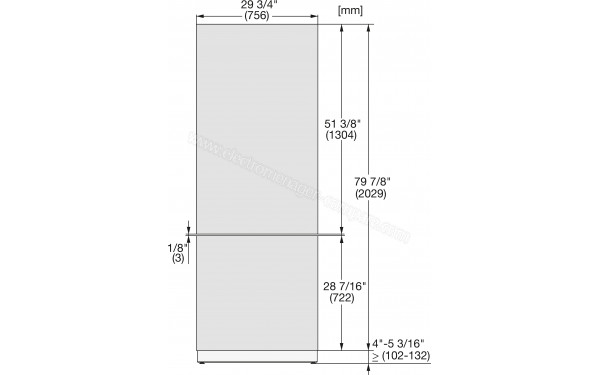 MIELE KF 2802 Vi - Dimensions