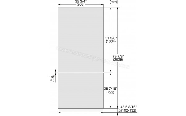 MIELE KF 2912 Vi - Dimensions