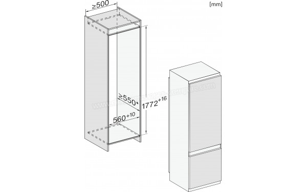 MIELE KF 7731 D - Dimensions