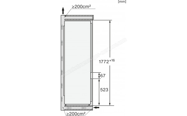 MIELE KF 7731 D - Dimensions