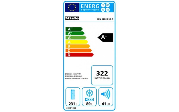 MIELE KFN 12823 SD-1 - &Eacute;tiquette &eacute;nergie