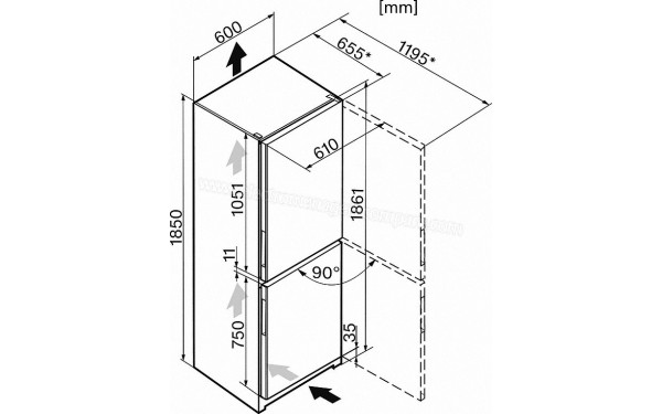 MIELE KFN 28133 D ws - Sch&eacute;ma technique