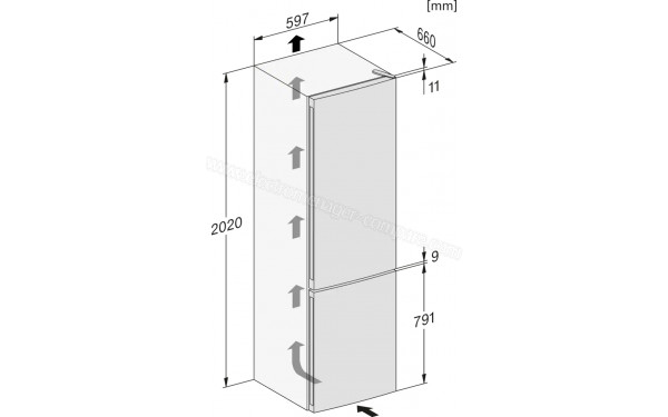 MIELE KFN 4394 ED Inox - Dimensions