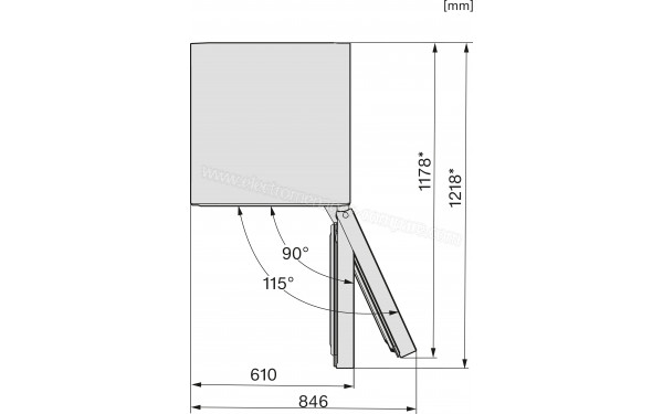 MIELE KFN 4397 CD 125 Edition - Dimensions