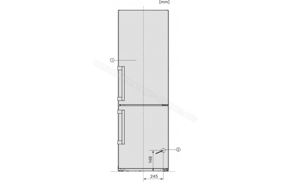 MIELE KFN 4795 AD BlackSteel - Dimensions