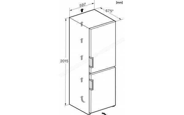 MIELE KFN 4795 AD Inox - Dimensions