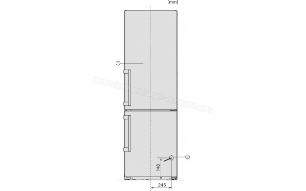 MIELE KFN 4795 AD Inox - Dimensions
