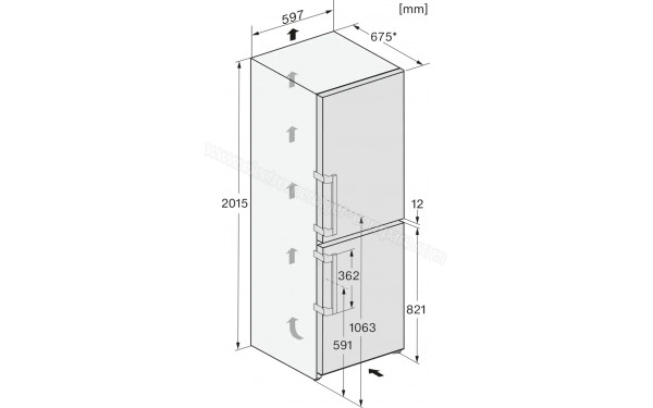 MIELE KFN 4799 DDE - Dimensions