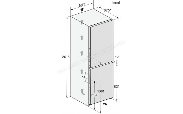 MIELE KFN 4898 AD BS - Dimensions