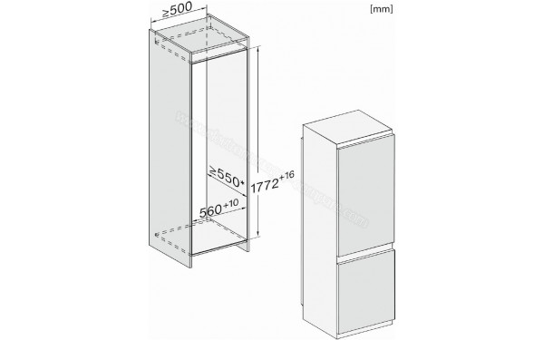 MIELE KFN 7733 F - Dimensions