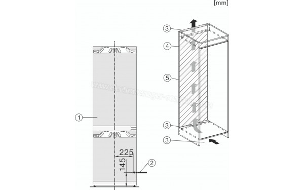 MIELE KFN 7734 E - Dimensions