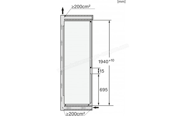 MIELE KFN 7844 C - Dimensions