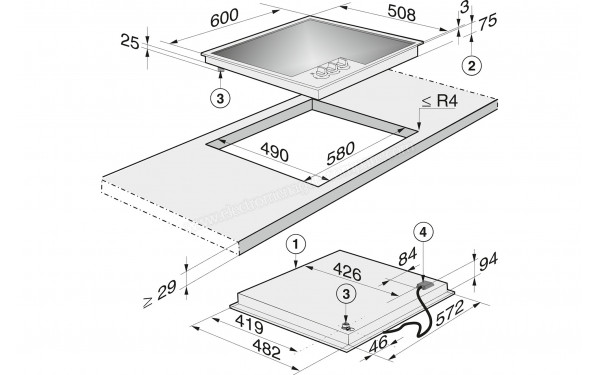 MIELE KM 2312 - Sch&eacute;ma technique