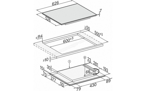 MIELE KM 7164 FR - Sch&eacute;ma technique