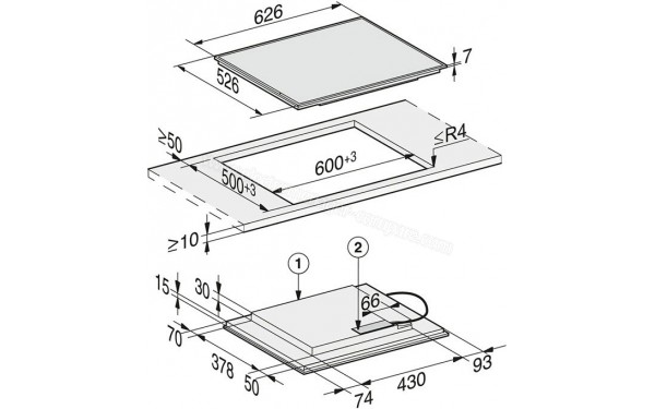 MIELE KM 7564 FR - Sch&eacute;ma technique