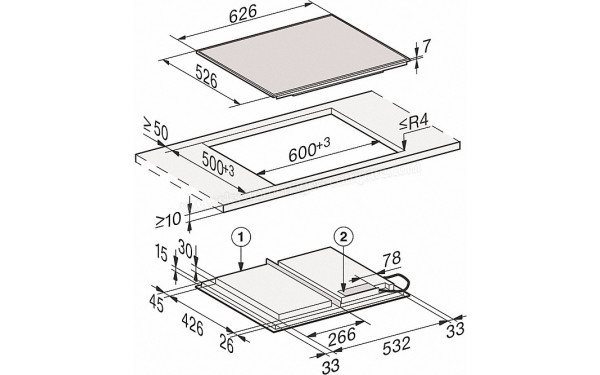 MIELE KM 7667 FR - Sch&eacute;ma technique