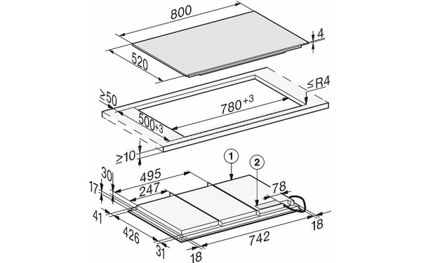 MIELE KM 7678 FL - Sch&eacute;ma technique