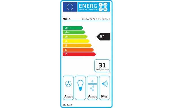 MIELE KMDA 7272-1 FL Silence - &Eacute;tiquette &eacute;nergie