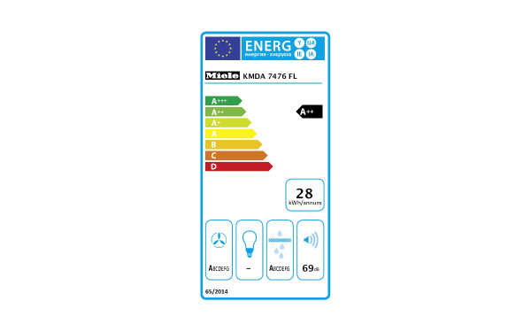 MIELE KMDA 7476 FL - &Eacute;tiquette &eacute;nergie