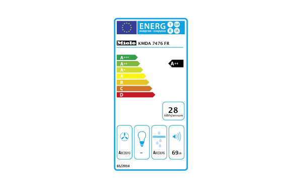 MIELE KMDA 7476 FR - &Eacute;tiquette &eacute;nergie