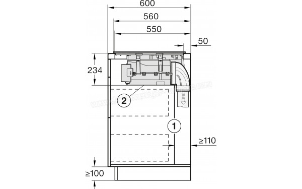 MIELE KMDA 7676 FL-A BlackPerfection - Dimensions