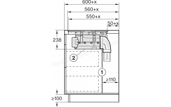 MIELE KMDA 7676 FL-U BlackPerfection - Dimensions
