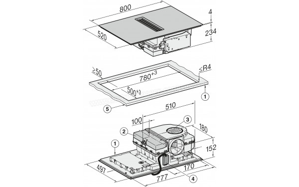 MIELE KMDA 7676 FL-U BlackPerfection - Dimensions