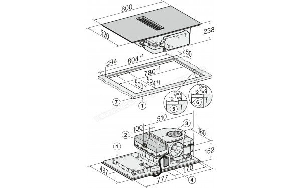 MIELE KMDA 7676 FL-U BlackPerfection - Dimensions