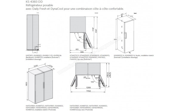 MIELE KS 4383 DD - Dimensions