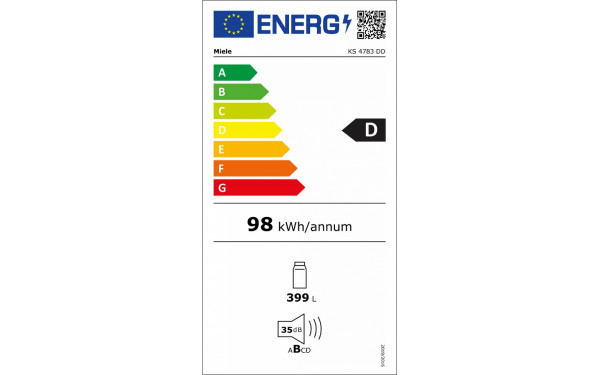 MIELE KS 4783 D D BST - &Eacute;tiquette &eacute;nergie v2