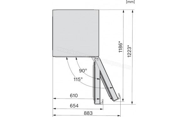 MIELE KS 4783 DD Inox CleanSteel - Dimensions