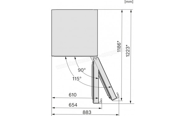 MIELE KS 4783 ED Inox - Dimensions