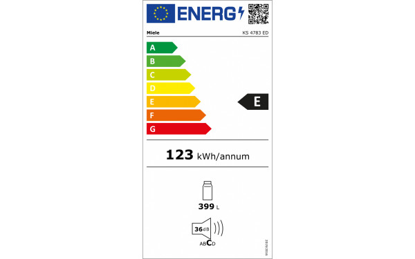 MIELE KS 4783 ED Noir - &Eacute;tiquette &eacute;nergie v2