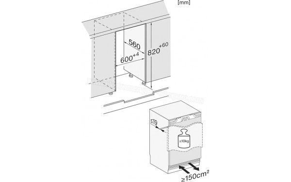 MIELE KU 7015 D - Dimensions
