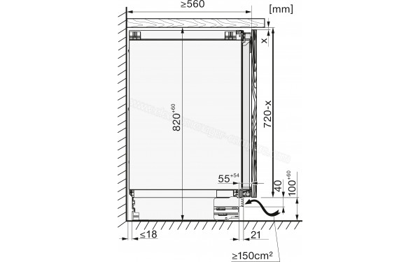 MIELE KU 7015 D - Dimensions