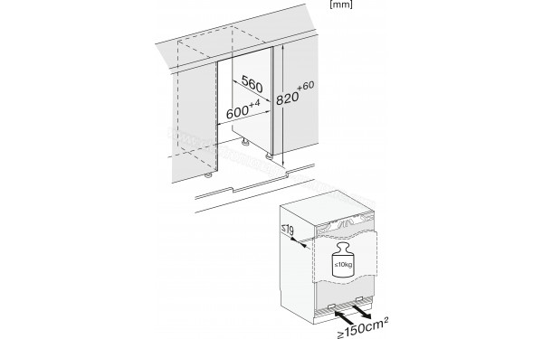 MIELE KU 7030 D - Dimensions