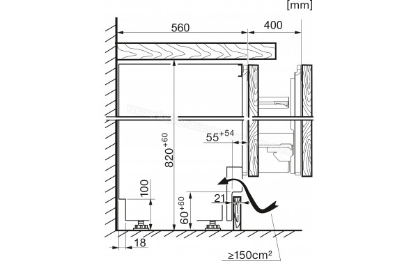 MIELE KU 7030 D - Dimensions