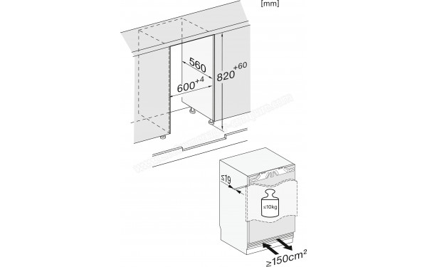 MIELE KU 7035 D - Dimensions