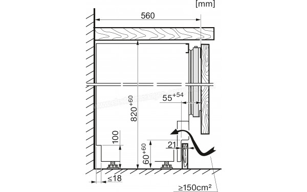 MIELE KU 7035 D - Dimensions