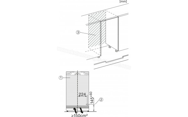 MIELE KU 7035 D - Dimensions