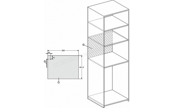 MIELE M 7244 TC IN - Sch&eacute;ma technique raccordement colonne