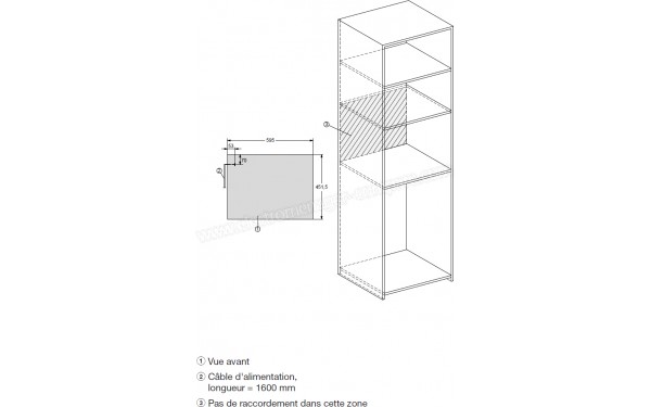 MIELE M 7244 TC NR - Sch&eacute;ma technique raccordement colonne